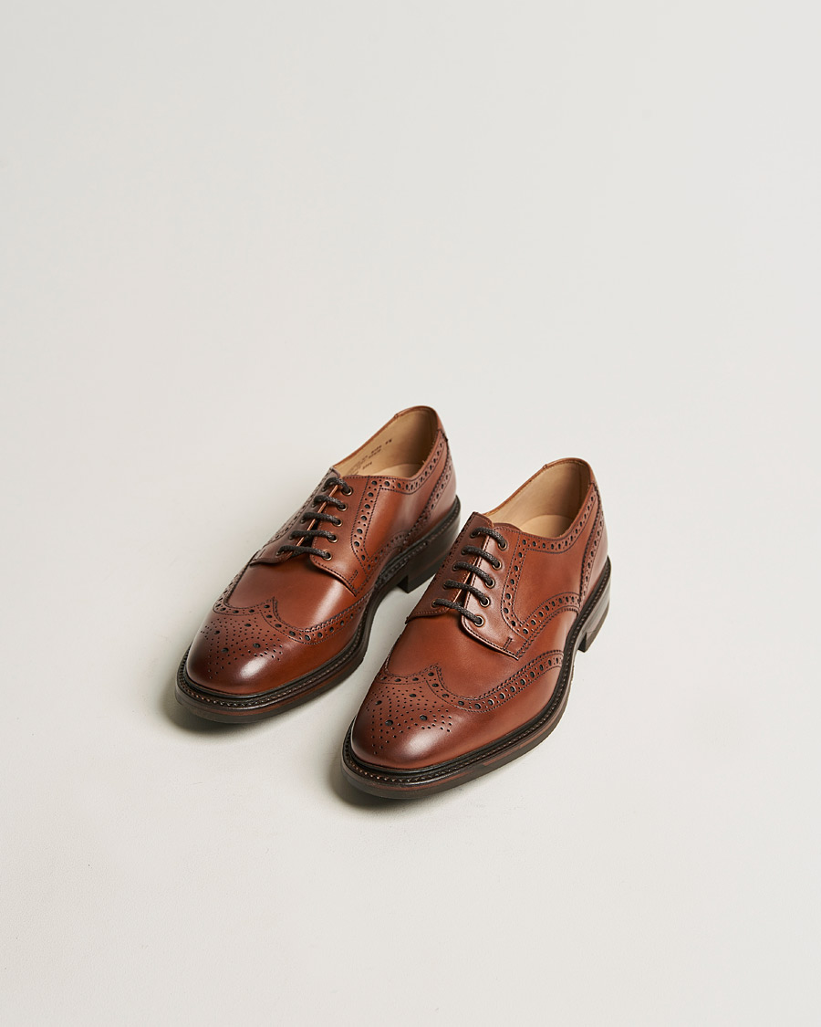 Herr | Handgjorda skor | Loake 1880 | Chester Dainite Brogue Mahogany Burnished Calf