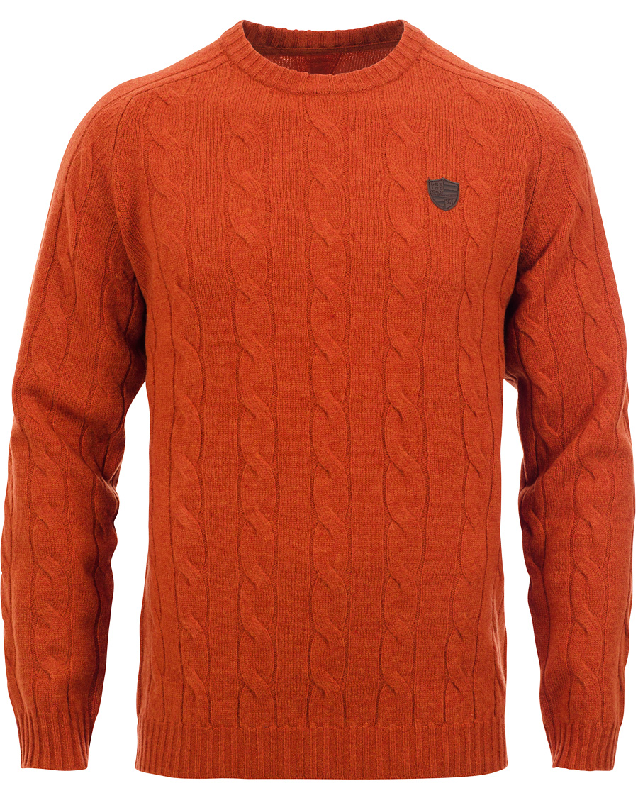 Herr | Tröjor | Lexington | Andrew Cable Roundneck Orange Ketchup