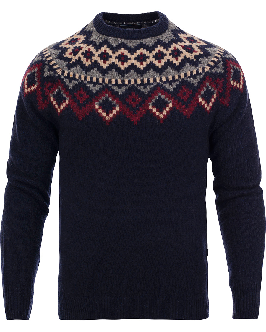 Herr | Tröjor | Boomerang | Merak Jaquard Sweater Night Sky