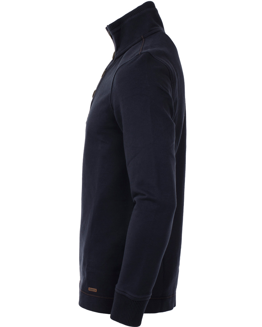 Herr | Tröjor | BOSS ORANGE | BOSS Casual Wherso Button Sweatshirt Dark Blue