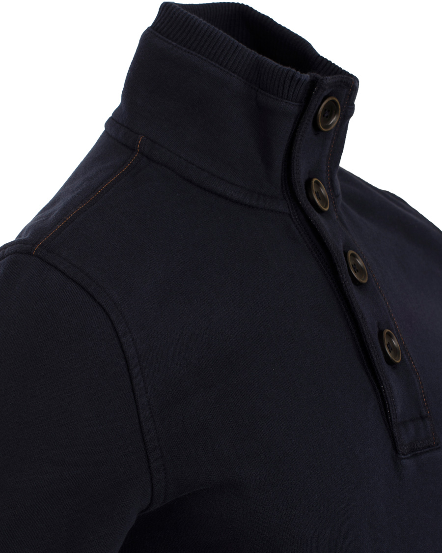 Herr | Tröjor | BOSS ORANGE | BOSS Casual Wherso Button Sweatshirt Dark Blue