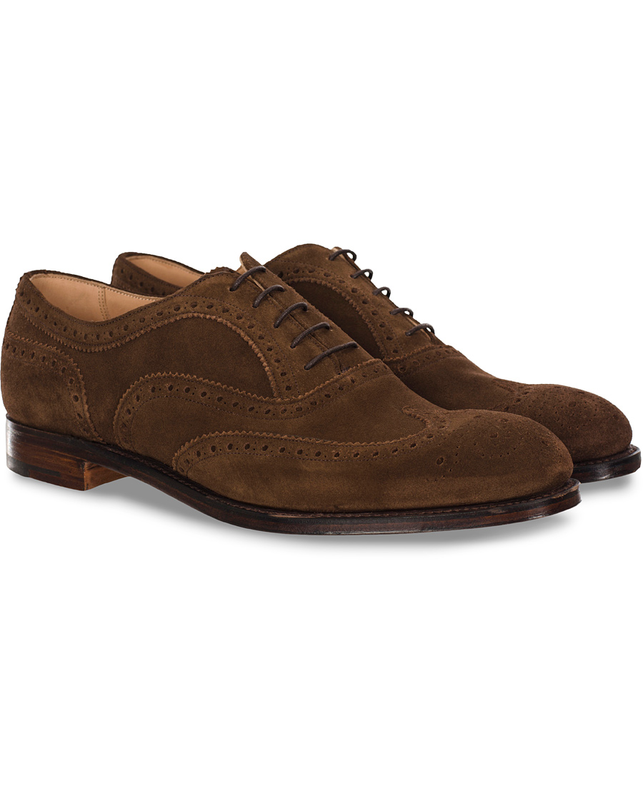 Herr | Cheaney Arthur III Brogue Brown Plough Suede | Cheaney | Arthur III Brogue Brown Plough Suede