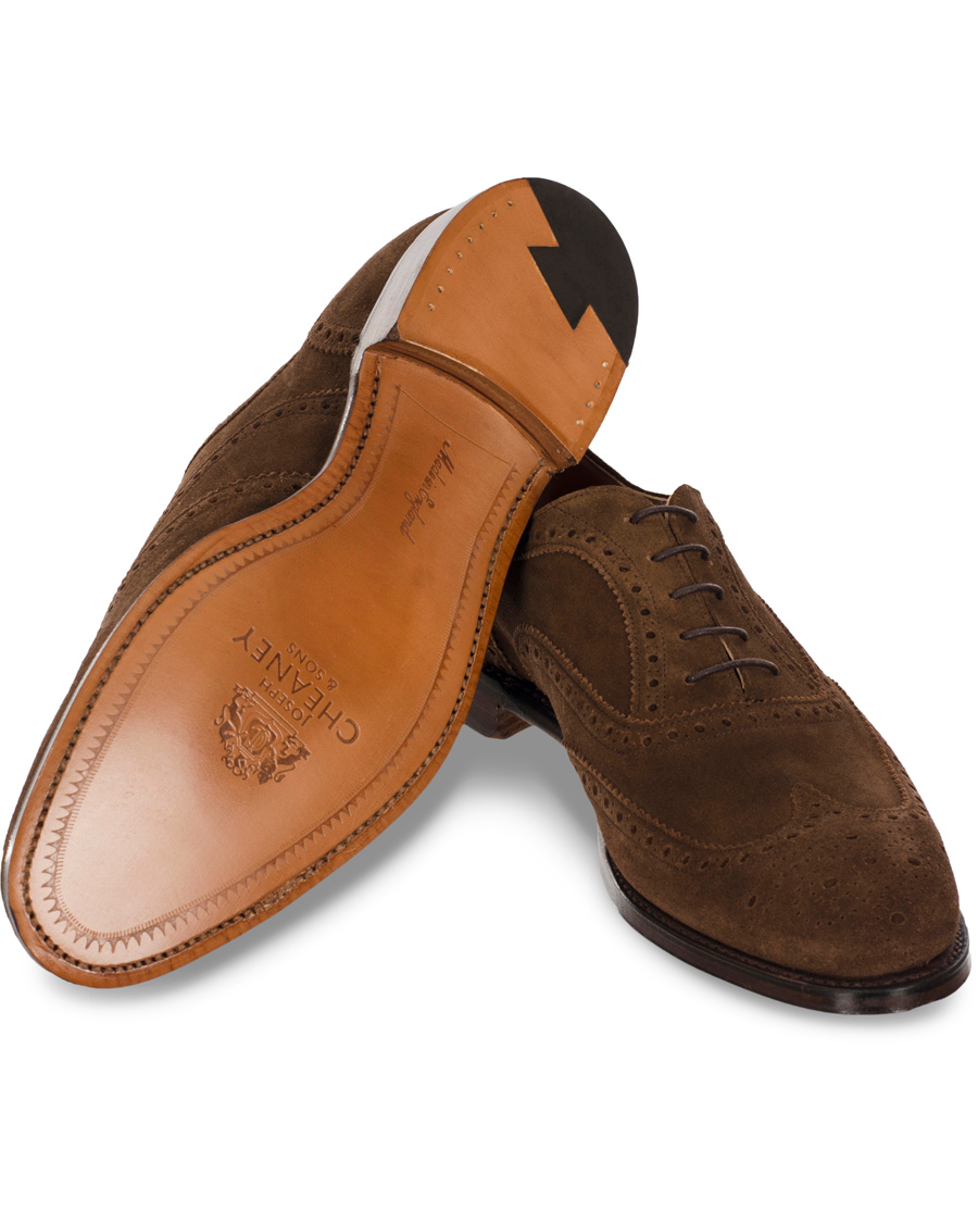 Herr | Cheaney Arthur III Brogue Brown Plough Suede | Cheaney | Arthur III Brogue Brown Plough Suede