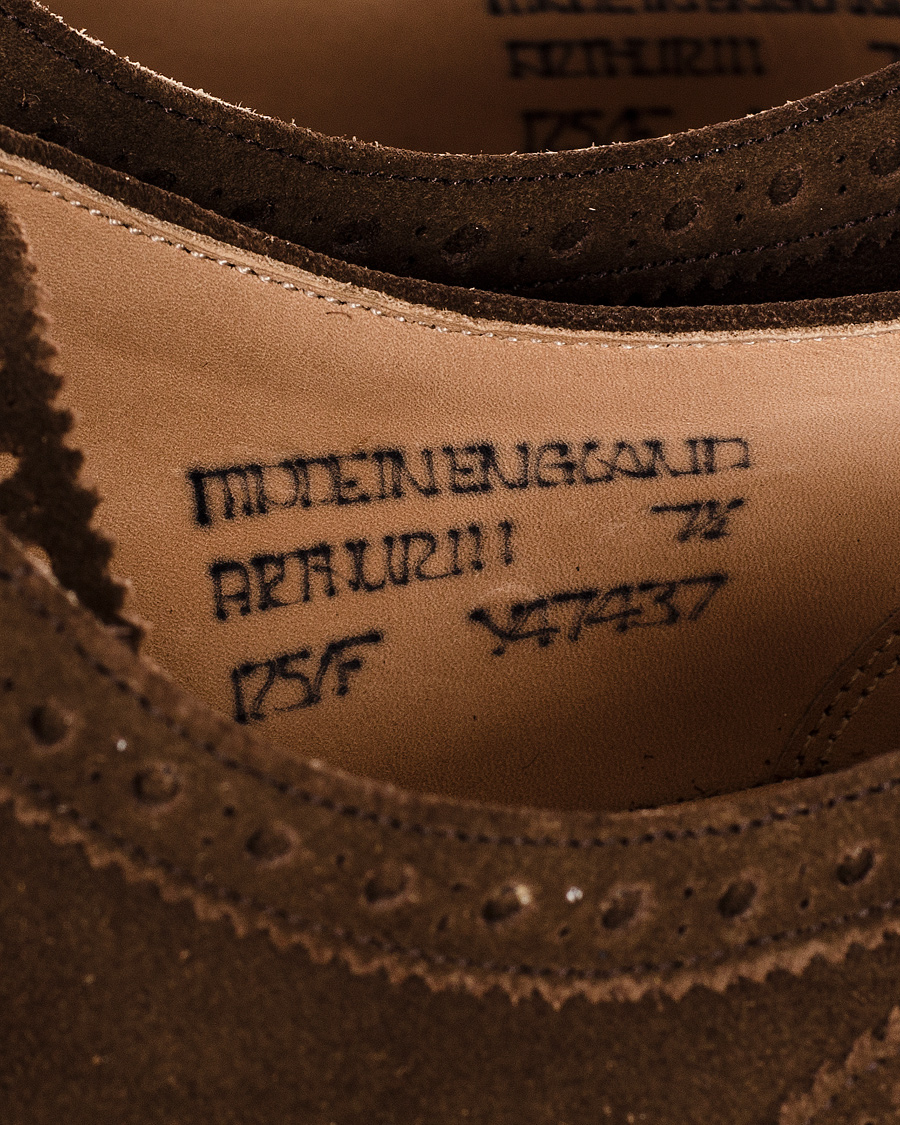 Herr | Cheaney Arthur III Brogue Brown Plough Suede | Cheaney | Arthur III Brogue Brown Plough Suede