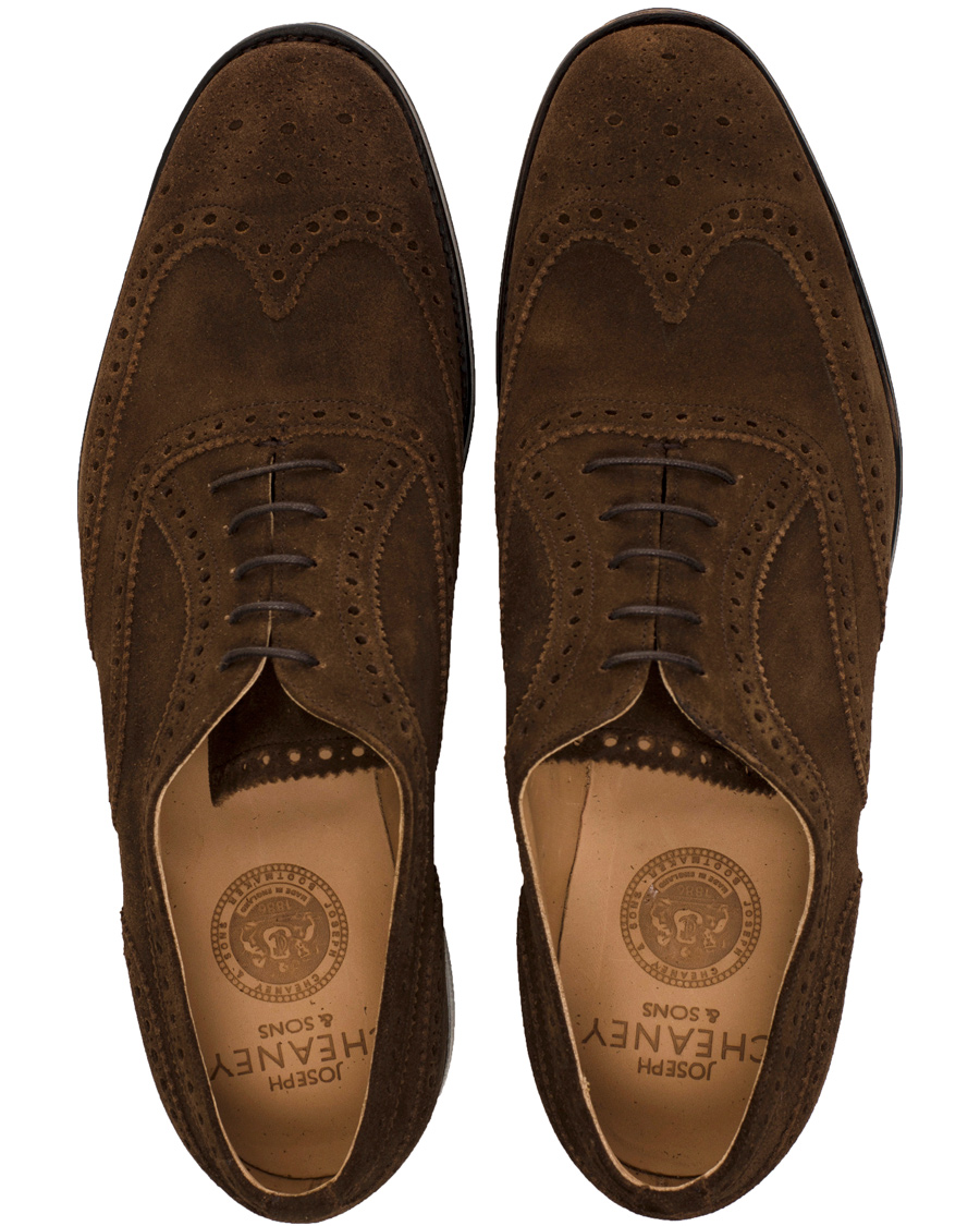 Herr | Cheaney Arthur III Brogue Brown Plough Suede | Cheaney | Arthur III Brogue Brown Plough Suede