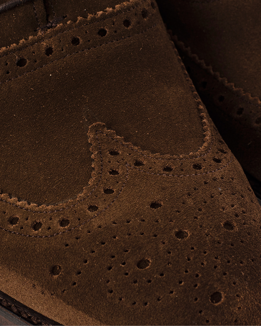 Herr | Cheaney Arthur III Brogue Brown Plough Suede | Cheaney | Arthur III Brogue Brown Plough Suede