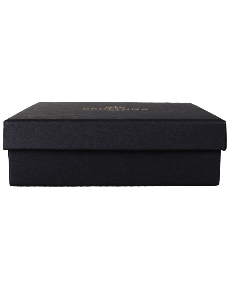 Herr | Skultuna One Row Leather Bracelet Grey Gold | Skultuna | One Row Leather Bracelet Grey Gold