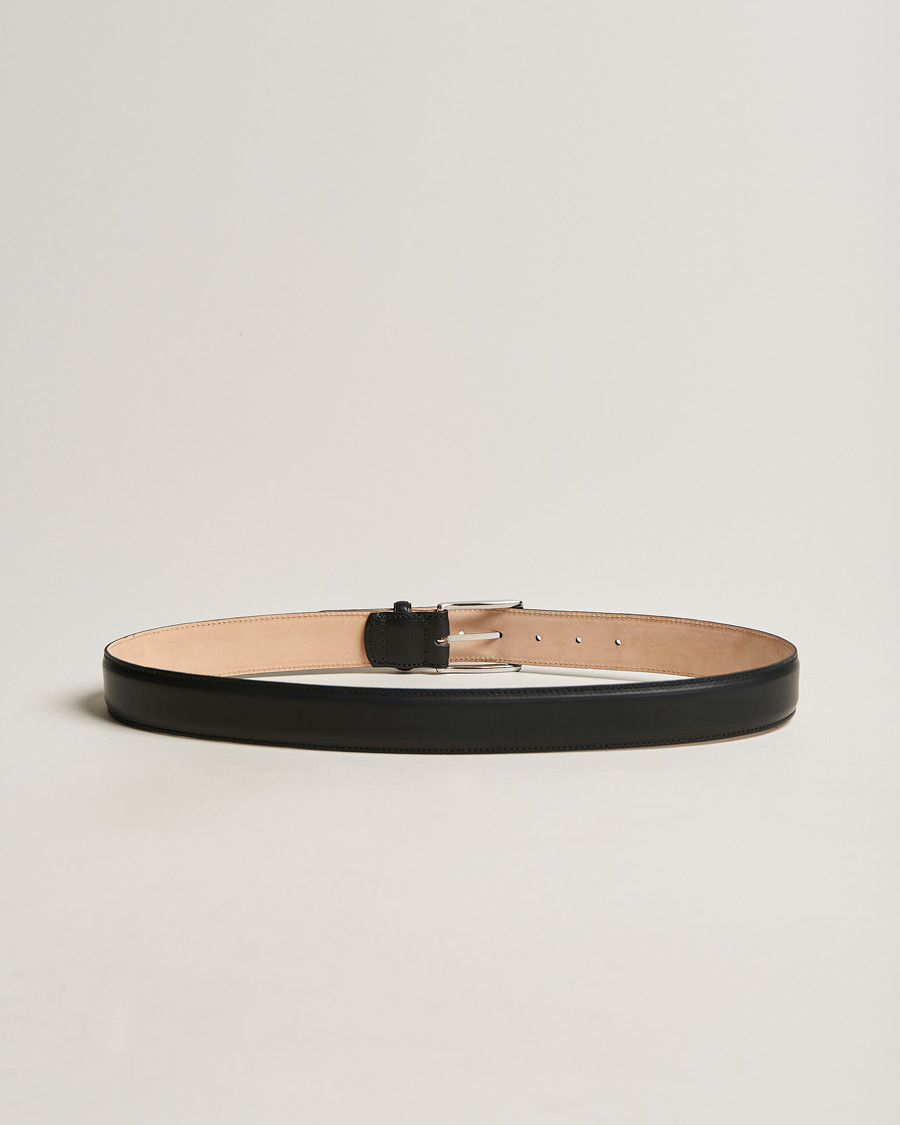 Herr | Rea accessoarer | Loake 1880 | Henry Leather Belt 3,3 cm Black