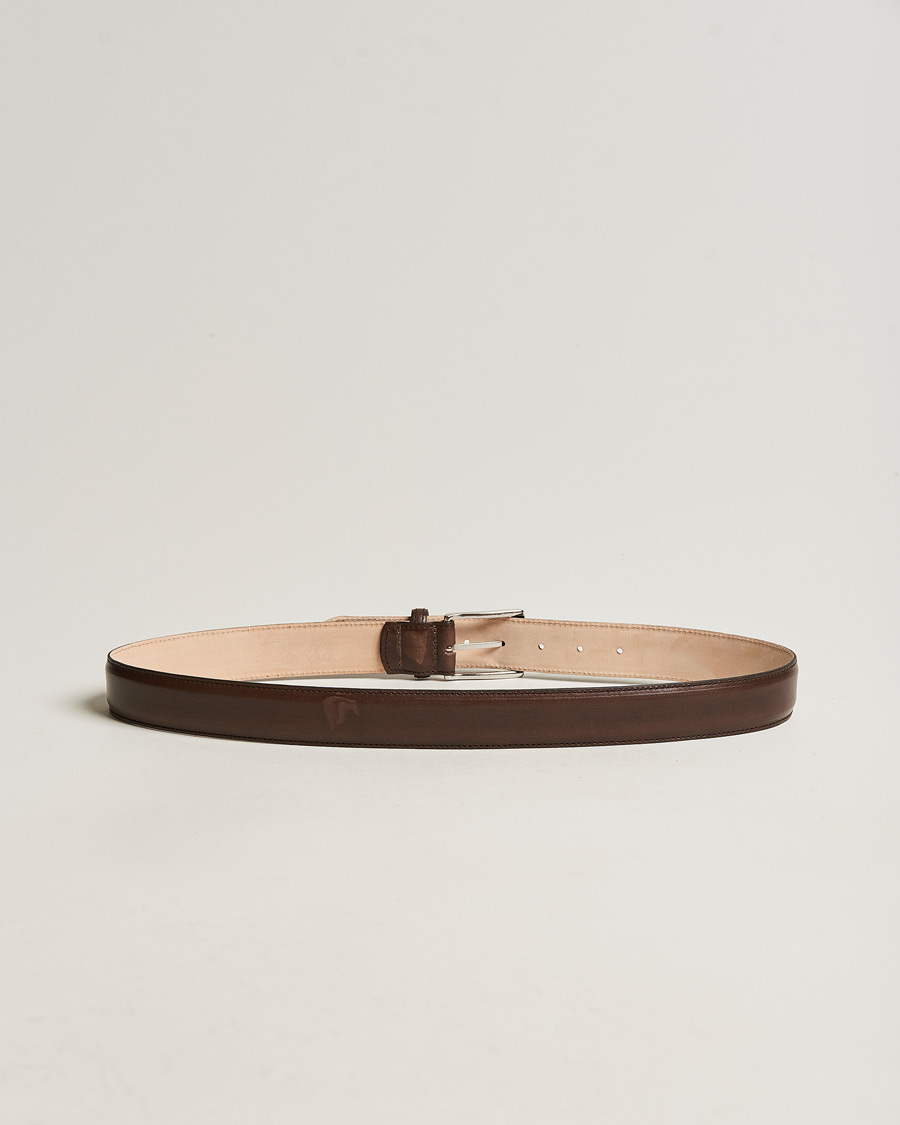 Herr | Loake 1880 Henry Leather Belt 3,3 cm Dark Brown | Loake 1880 | Henry Leather Belt 3,3 cm Dark Brown