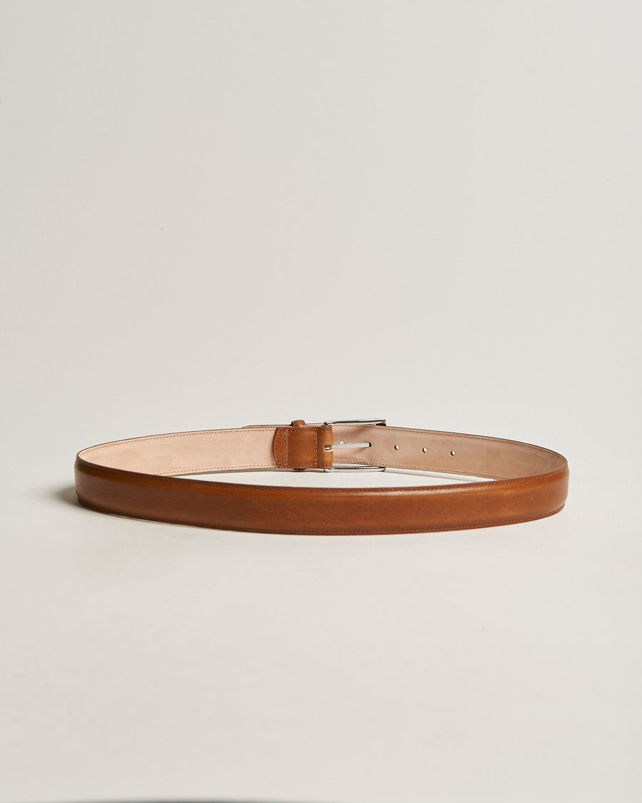 Herr | Loake 1880 Henry Leather Belt 3,3 cm Tan | Loake 1880 | Henry Leather Belt 3,3 cm Tan