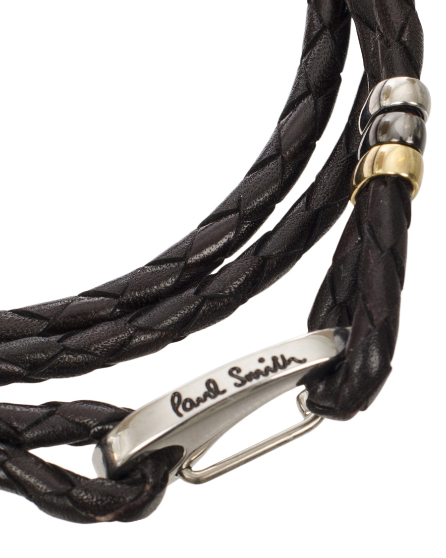Herr | Paul Smith Leather Wrap Bracelet Chocolate | Paul Smith | Leather Wrap Bracelet Chocolate