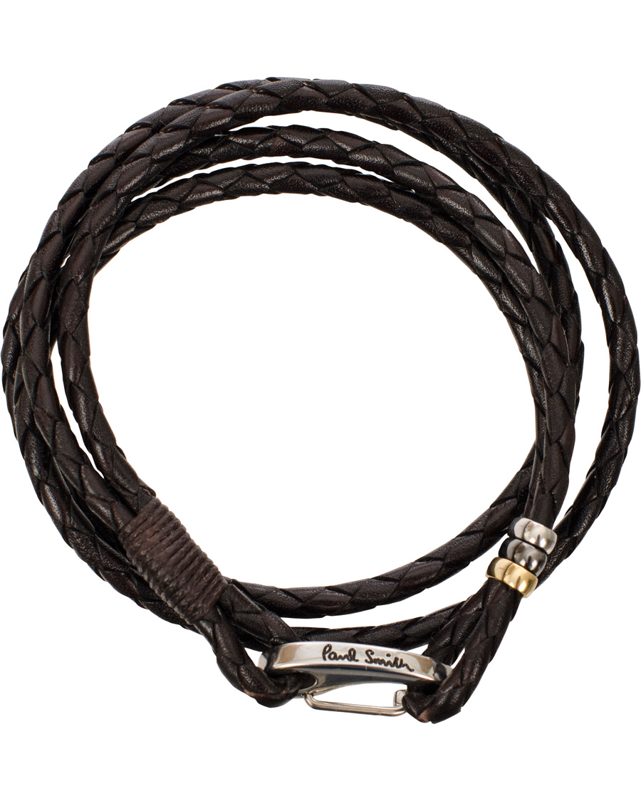 Herr | Paul Smith Leather Wrap Bracelet Chocolate | Paul Smith | Leather Wrap Bracelet Chocolate