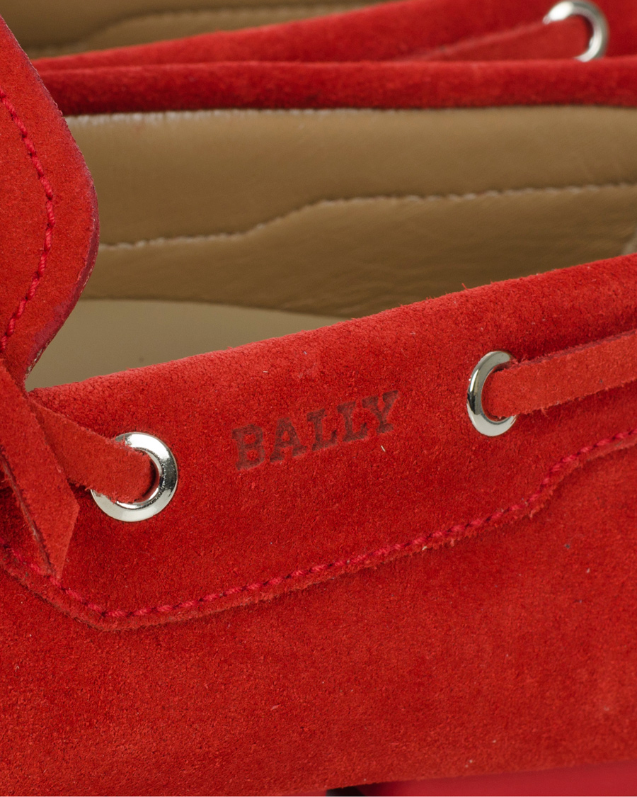 Herr | BALLY Dramer Suede Car Shoe Rosetto Red | Bally | Dramer Suede Car Shoe Rosetto Red