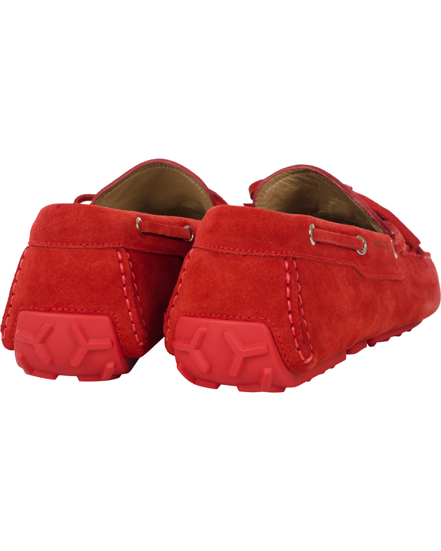 Herr | BALLY Dramer Suede Car Shoe Rosetto Red | Bally | Dramer Suede Car Shoe Rosetto Red