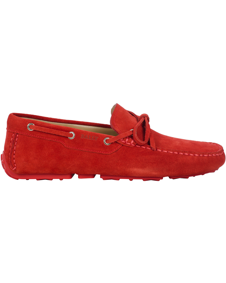 Herr | BALLY Dramer Suede Car Shoe Rosetto Red | Bally | Dramer Suede Car Shoe Rosetto Red