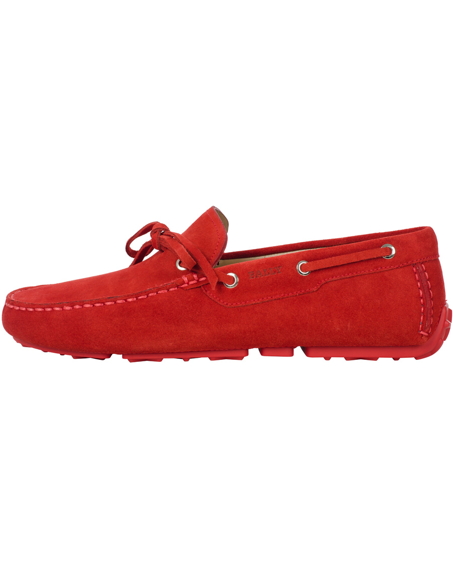 Herr | BALLY Dramer Suede Car Shoe Rosetto Red | Bally | Dramer Suede Car Shoe Rosetto Red