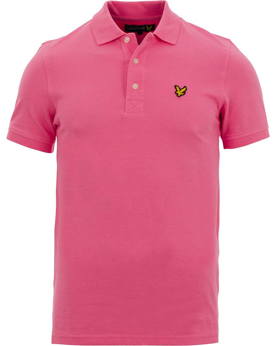 Herr | Pikéer | Lyle & Scott | Plain Pique Polo Shirt Hot Pink