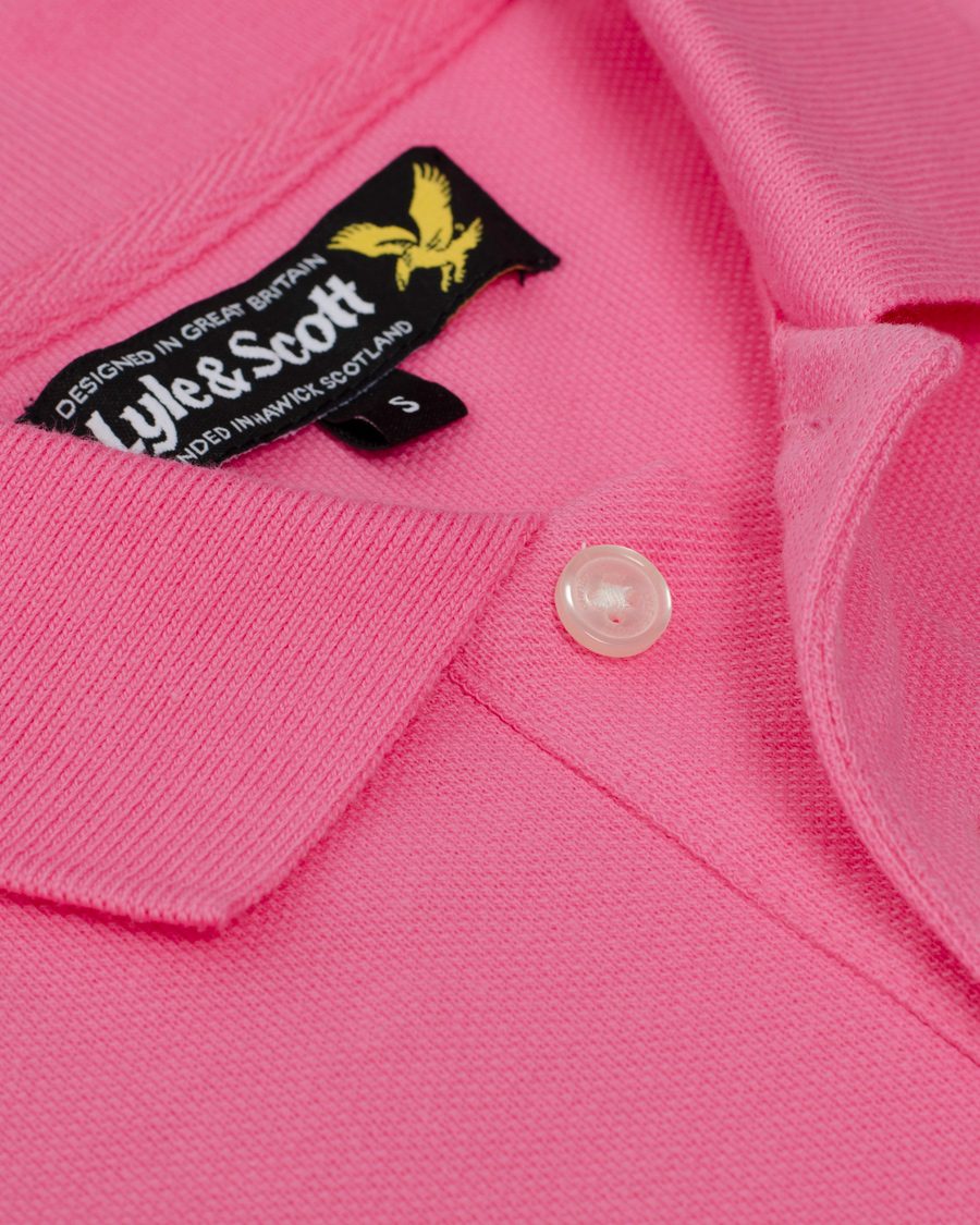 Herr | Pikéer | Lyle & Scott | Plain Pique Polo Shirt Hot Pink