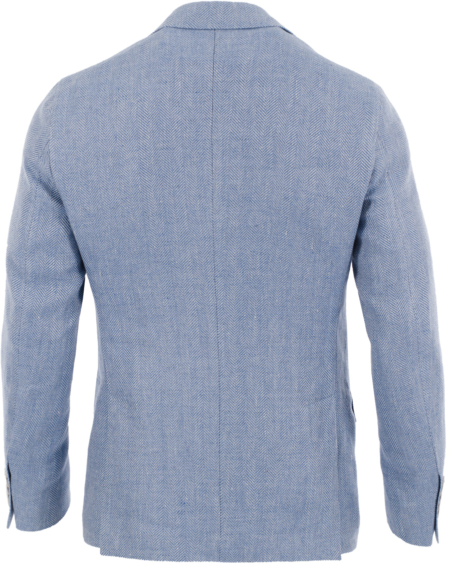 Herr | Kavajer | Morris Heritage | Keith Herringbone Blazer Light Blue