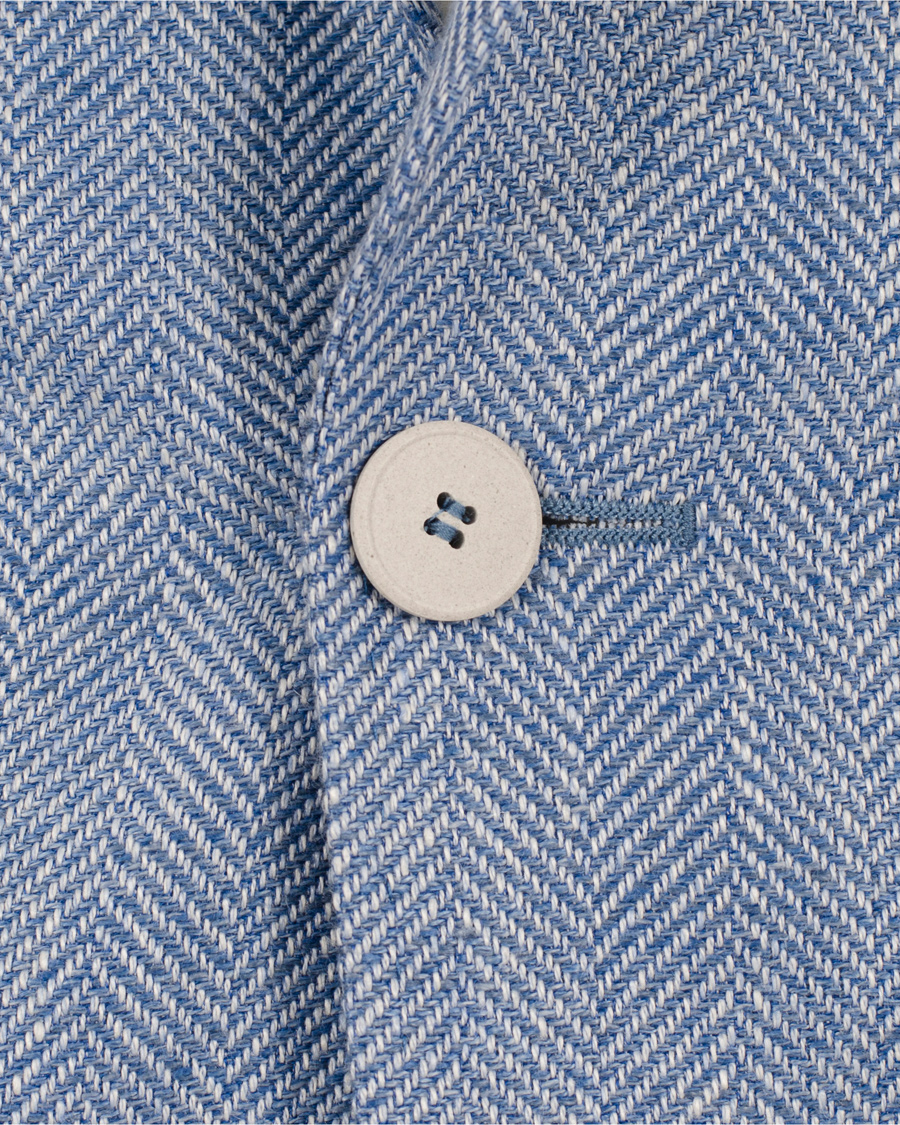 Herr | Kavajer | Morris Heritage | Keith Herringbone Blazer Light Blue