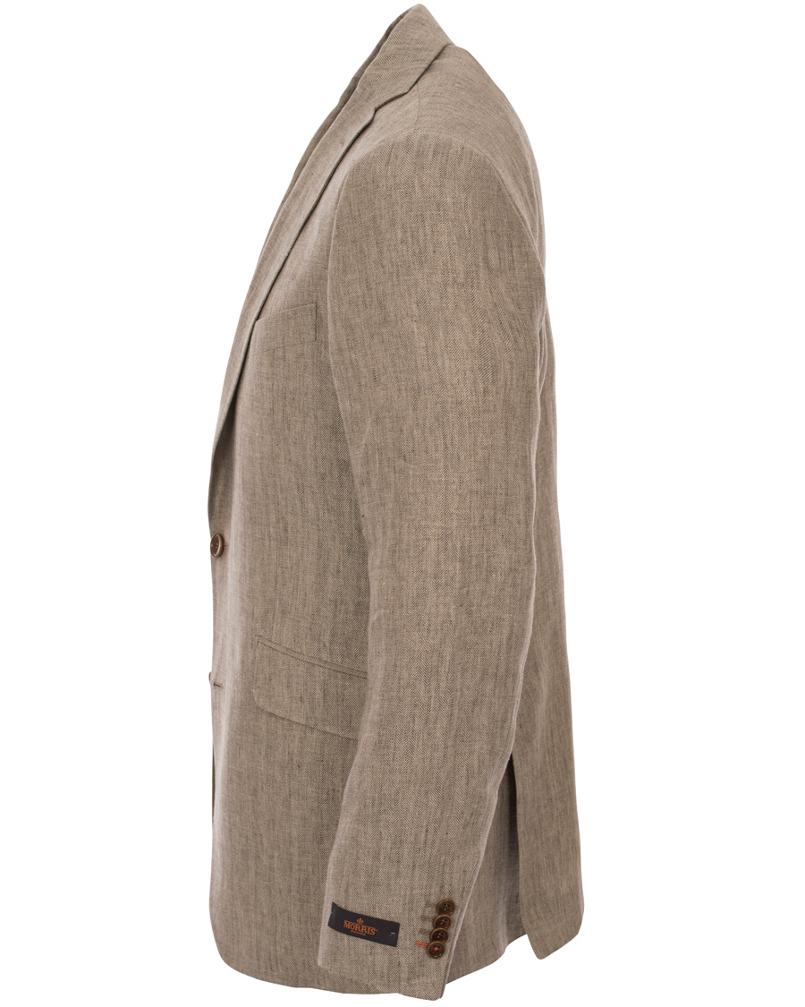 Herr | Kavajer | Morris | Marlow Herringbone Linen Blazer Khaki