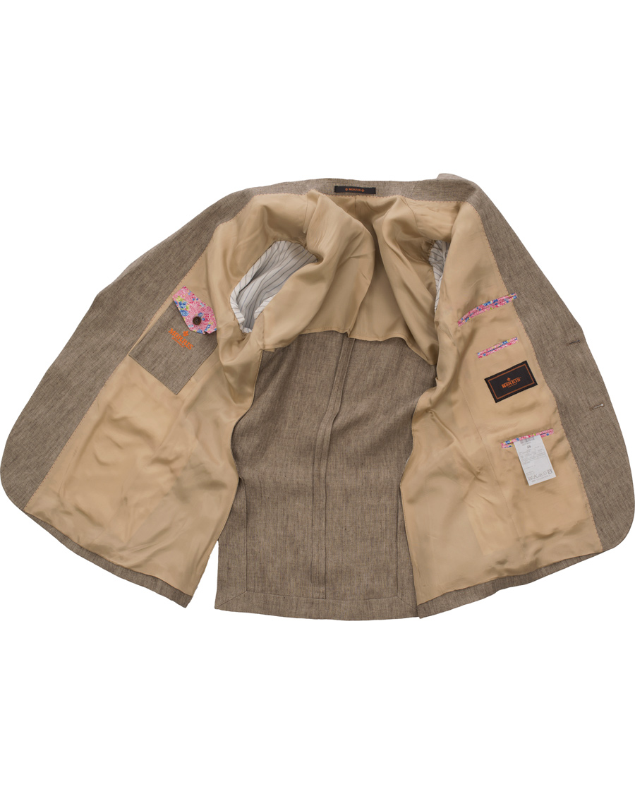 Herr | Kavajer | Morris | Marlow Herringbone Linen Blazer Khaki