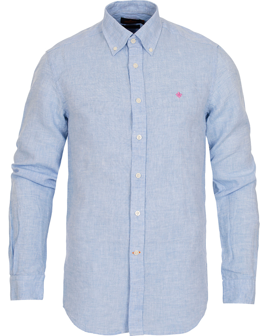 Herr | Skjortor | Morris | Douglas Linen Shirt Light Blue