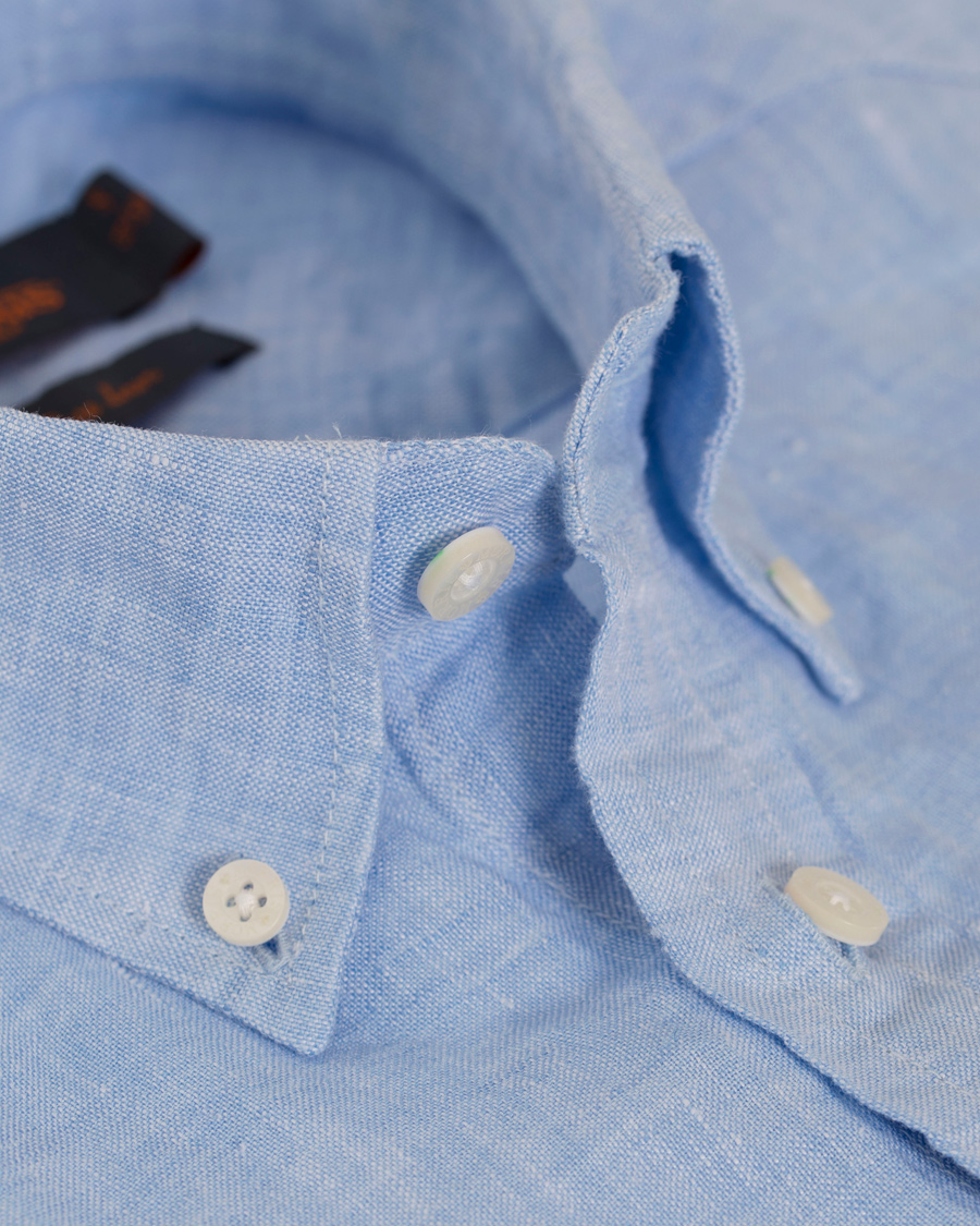 Herr | Skjortor | Morris | Douglas Linen Shirt Light Blue