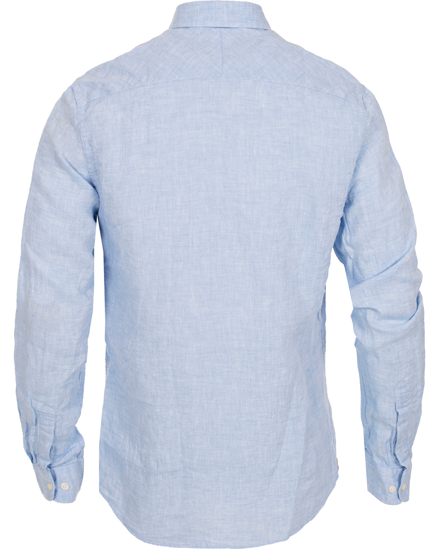 Herr | Skjortor | Morris | Douglas Linen Shirt Light Blue