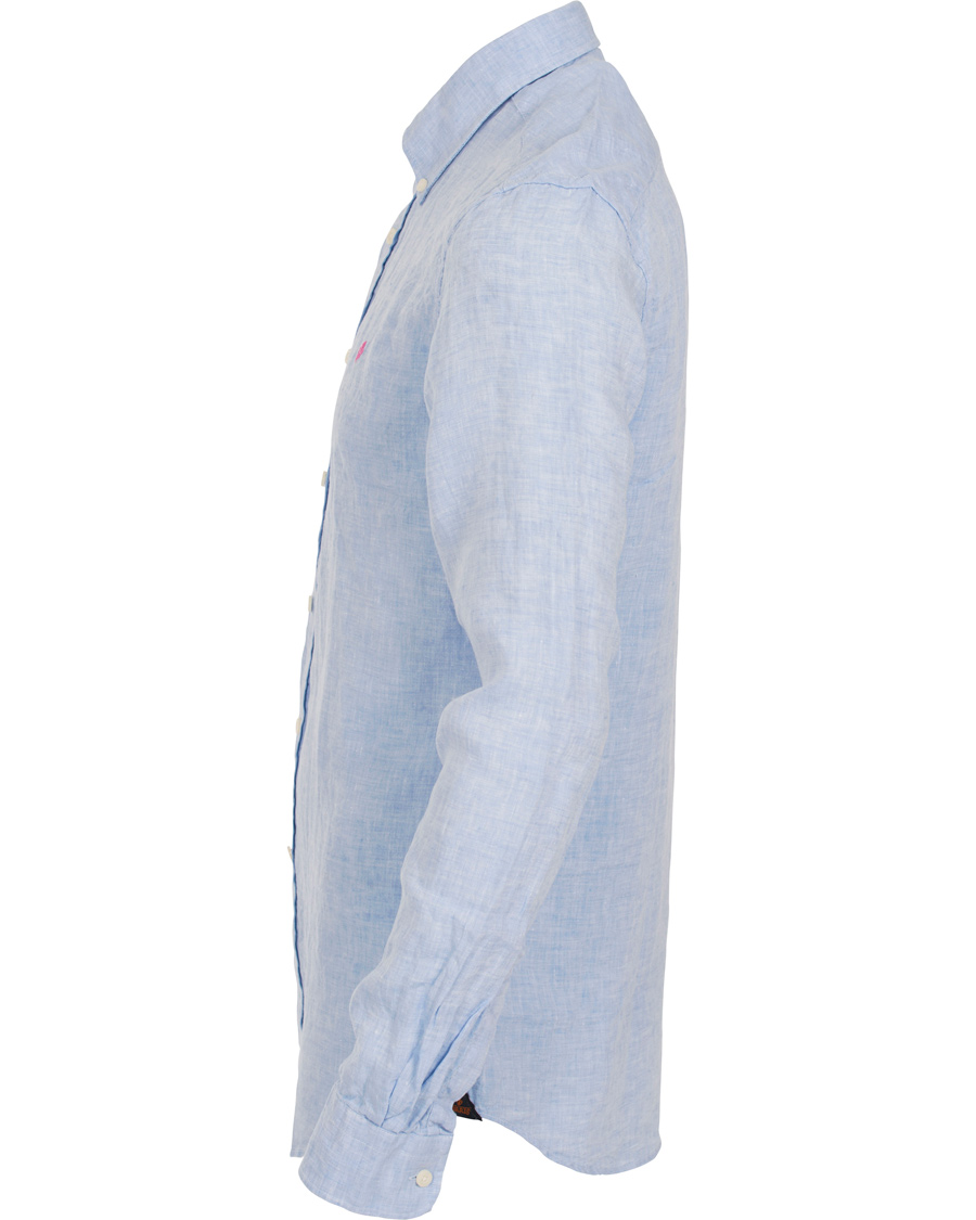 Herr | Skjortor | Morris | Douglas Linen Shirt Light Blue