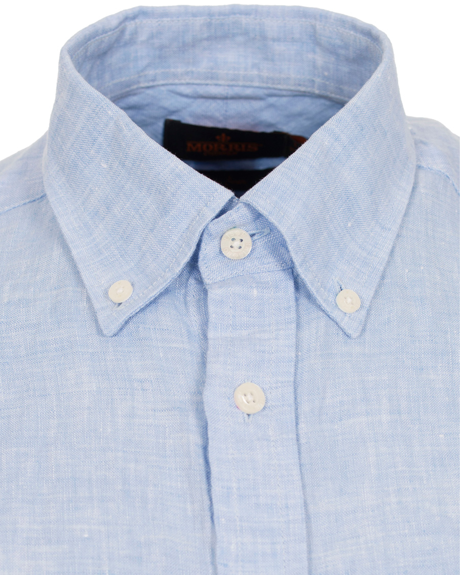 Herr | Skjortor | Morris | Douglas Linen Shirt Light Blue