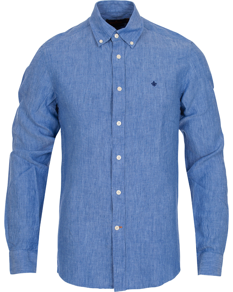 Herr | Skjortor | Morris | Douglas Linen Shirt Blue