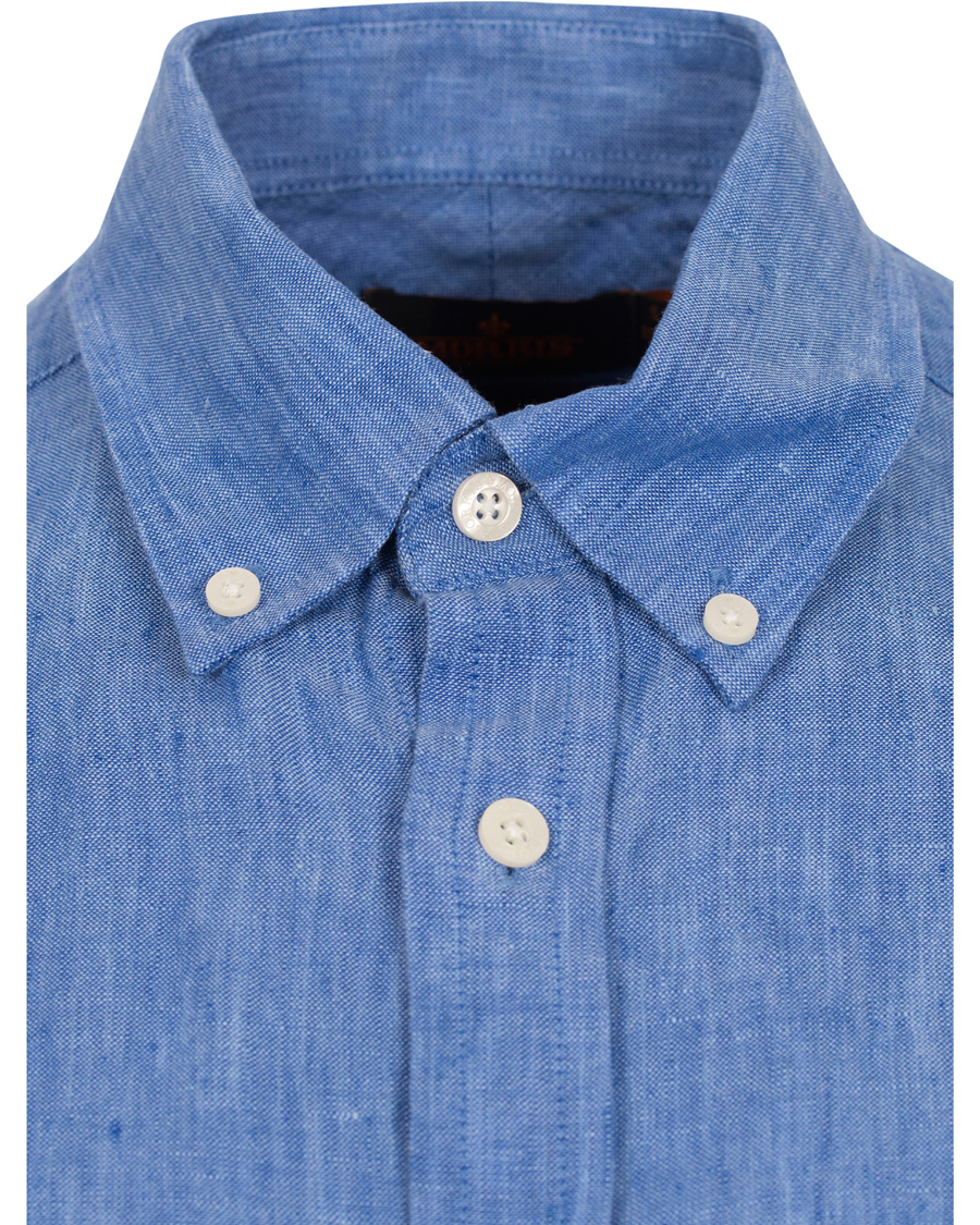 Herr | Skjortor | Morris | Douglas Linen Shirt Blue