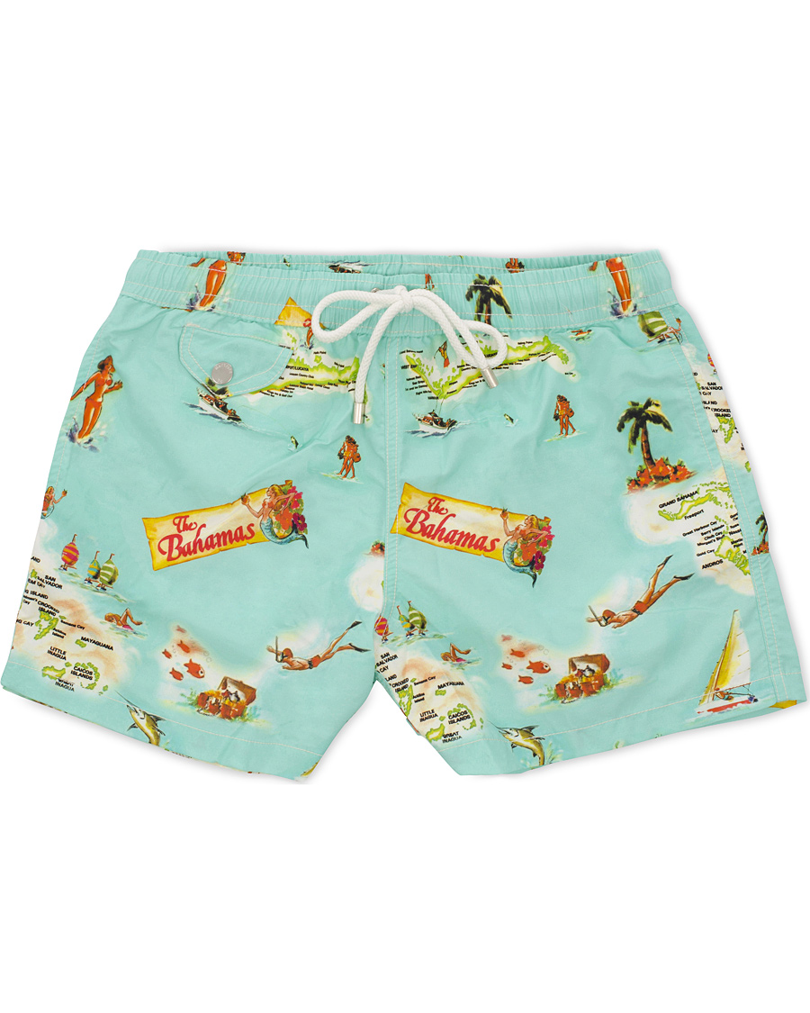 Herr | Badbyxor | Hartford | Swim Shorts Bahamas Aqua Blue