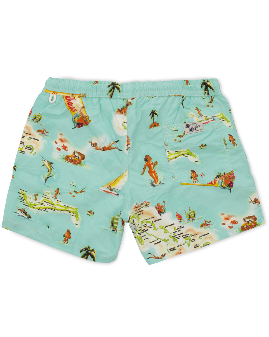 Herr | Badbyxor | Hartford | Swim Shorts Bahamas Aqua Blue