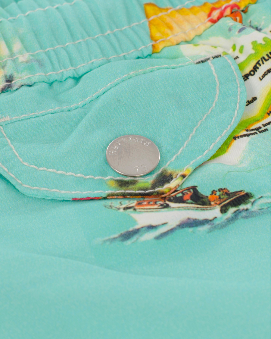 Herr | Badbyxor | Hartford | Swim Shorts Bahamas Aqua Blue