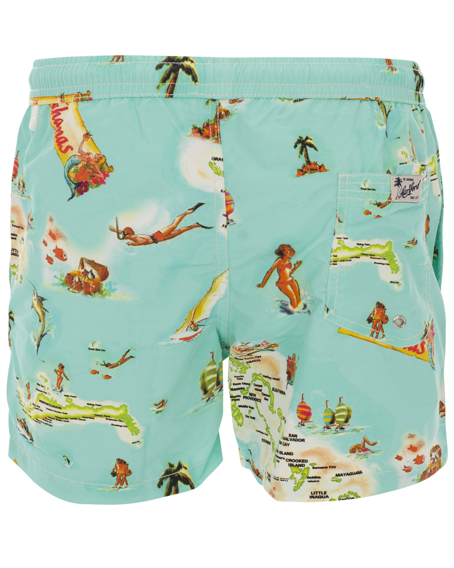 Herr | Badbyxor | Hartford | Swim Shorts Bahamas Aqua Blue