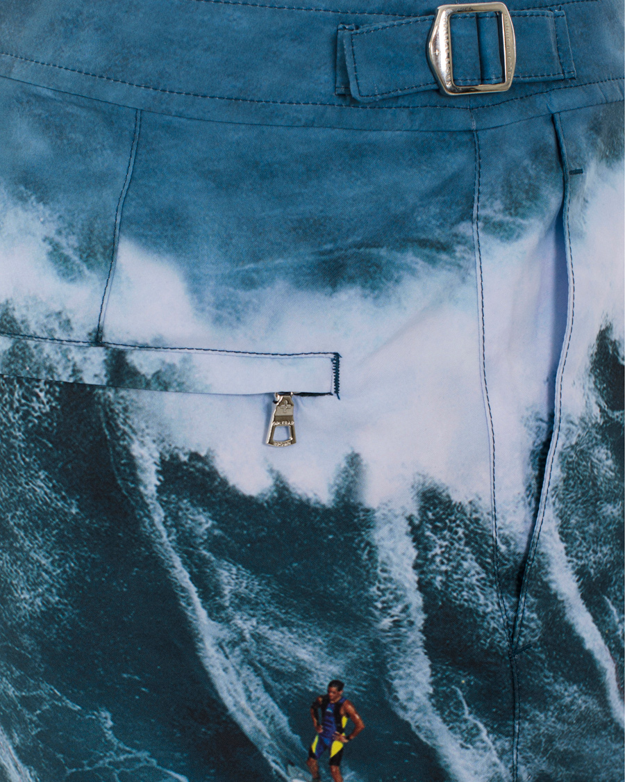 Herr | Badbyxor | Orlebar Brown | Bulldog Hulton Mid Length Swim Shorts Why Me Ah!
