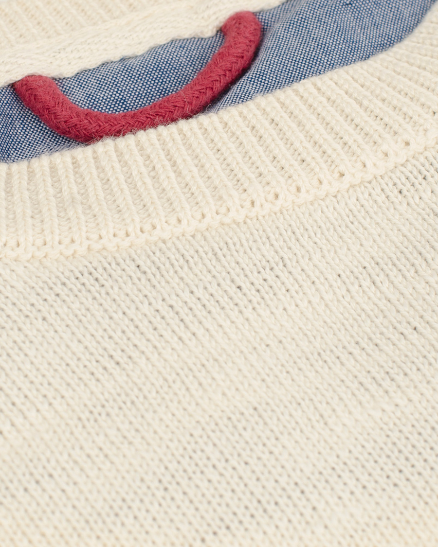 Herr | Tröjor | GANT | Natural Cotton Retro Flag Crew Ivory
