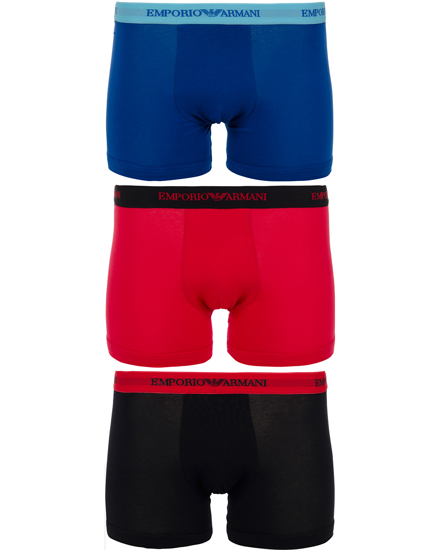 Herr | Underkläder | Emporio Armani | 3-Pack Boxer Stretch Blue/Black/Red