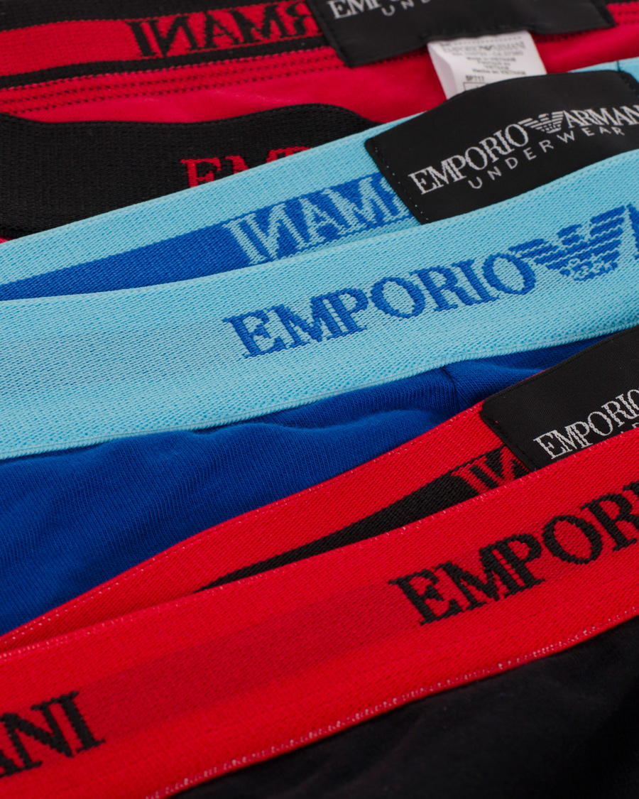 Herr | Underkläder | Emporio Armani | 3-Pack Boxer Stretch Blue/Black/Red