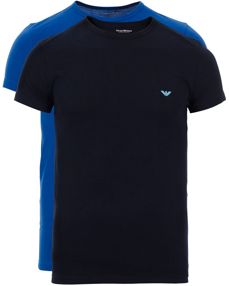 Herr | T-Shirts | Emporio Armani | 2-Pack T-shirt Regular Fit Navy/Blue