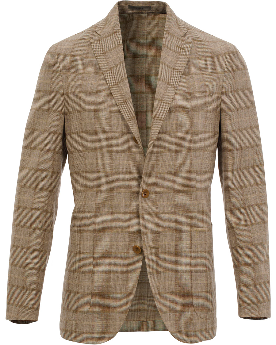 Herr | Kavajer | Boglioli | Dover Patch Pocket Prince Of Wales Blazer Beige