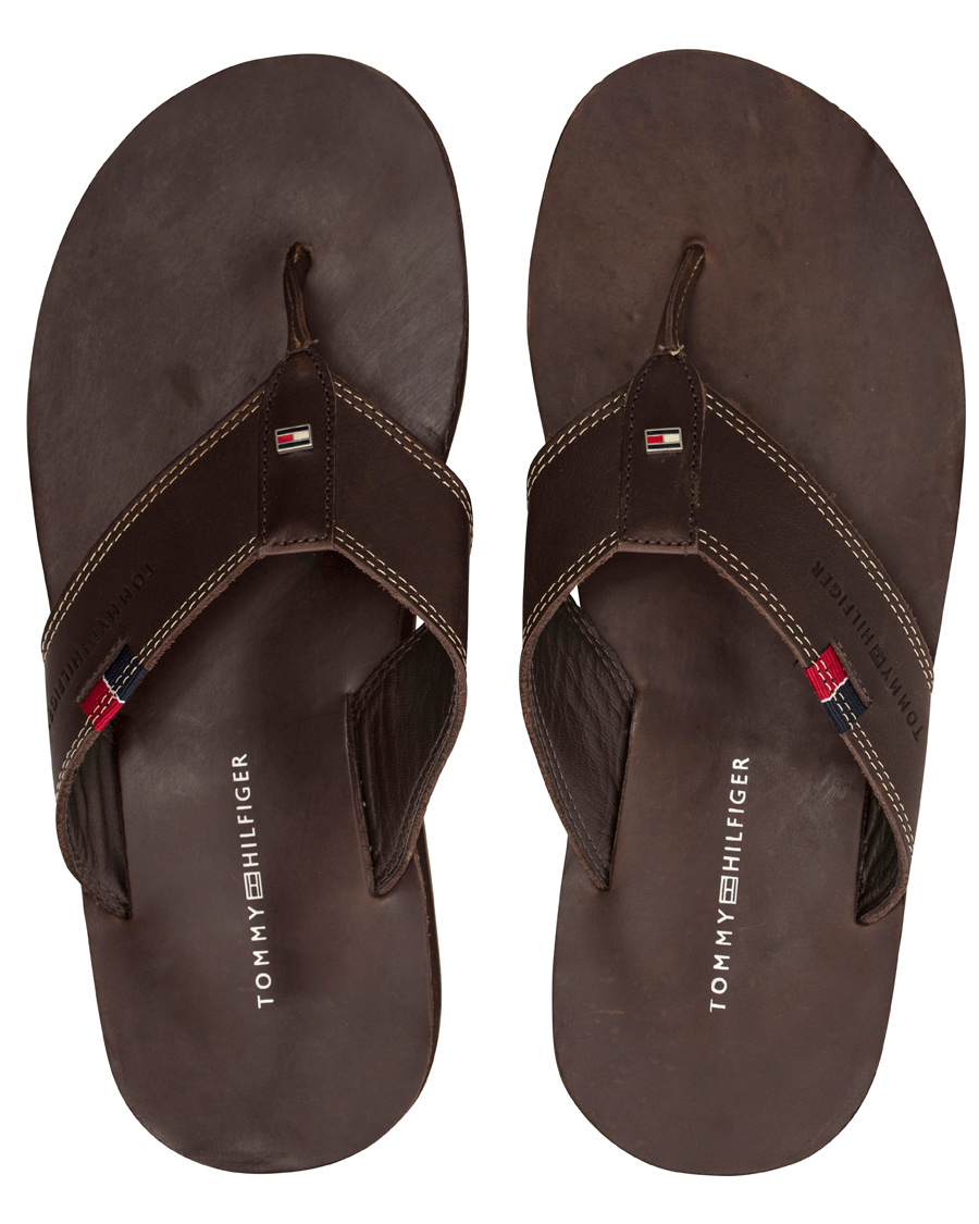 Herr | Tommy Hilfiger Timsbury 7 Leather Sandal Coffee | Tommy Hilfiger | Timsbury 7 Leather Sandal Coffee