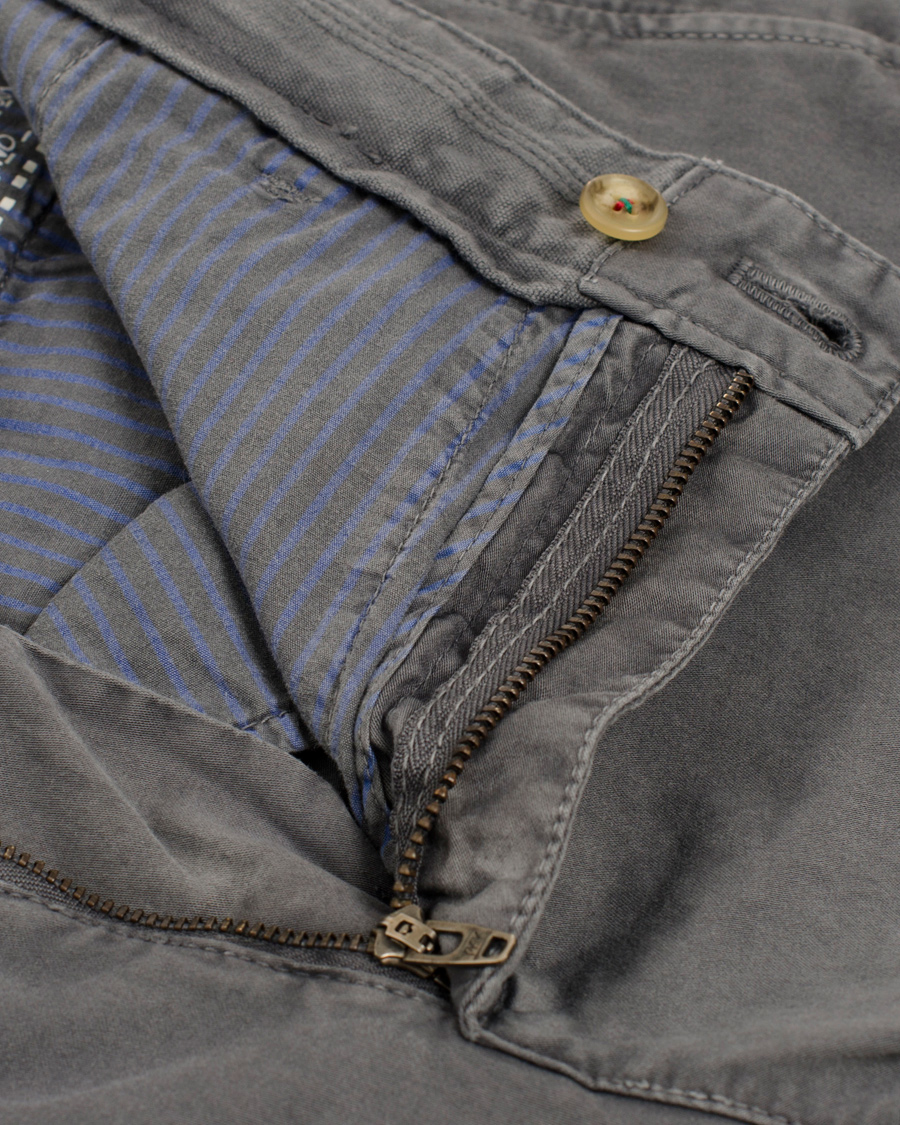 Herr | Byxor | Boomerang | Steeve Cotton Satin Chino Seagull Grey