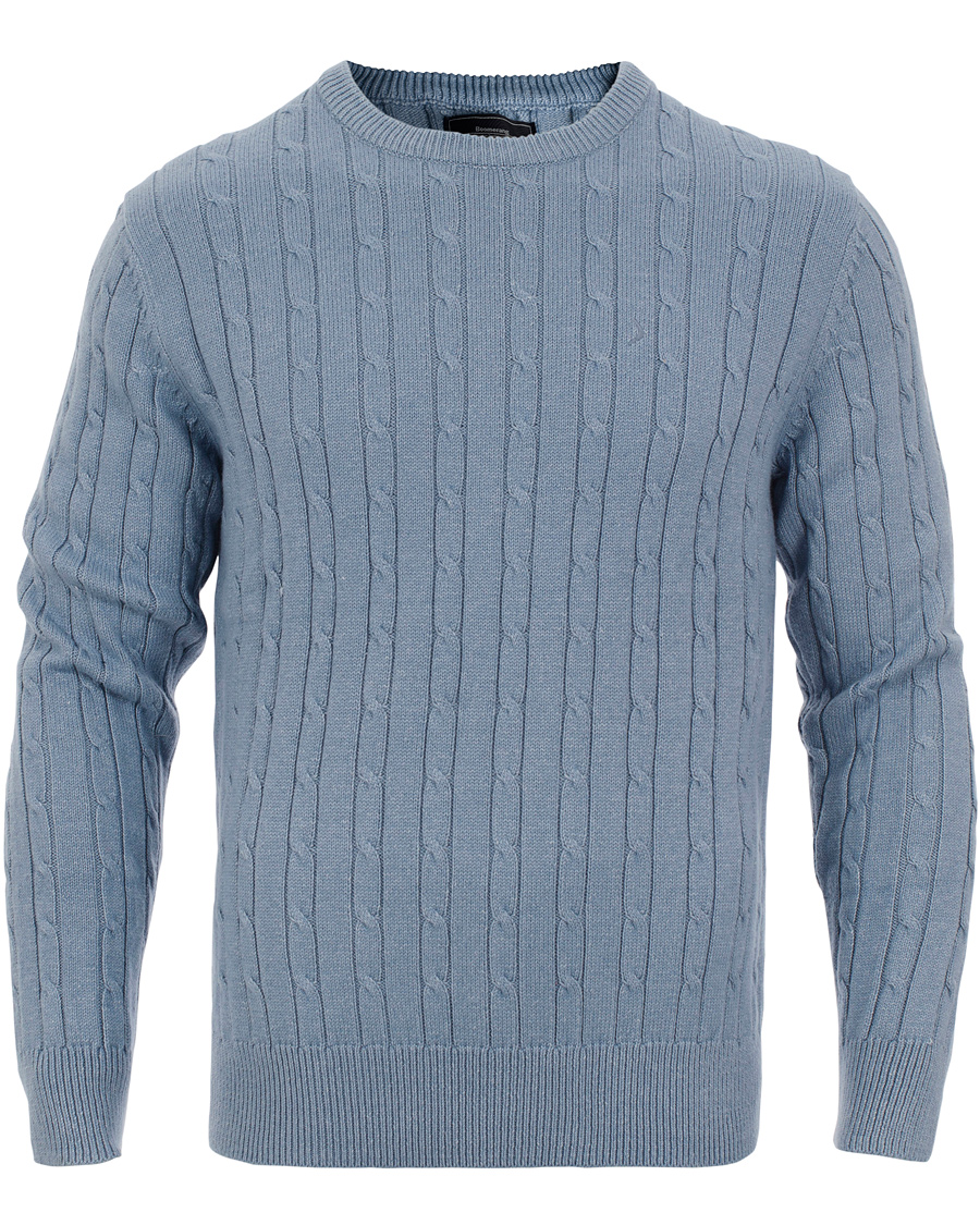 Herr | Tröjor | Boomerang | Lund Cable Knit Aura Blue