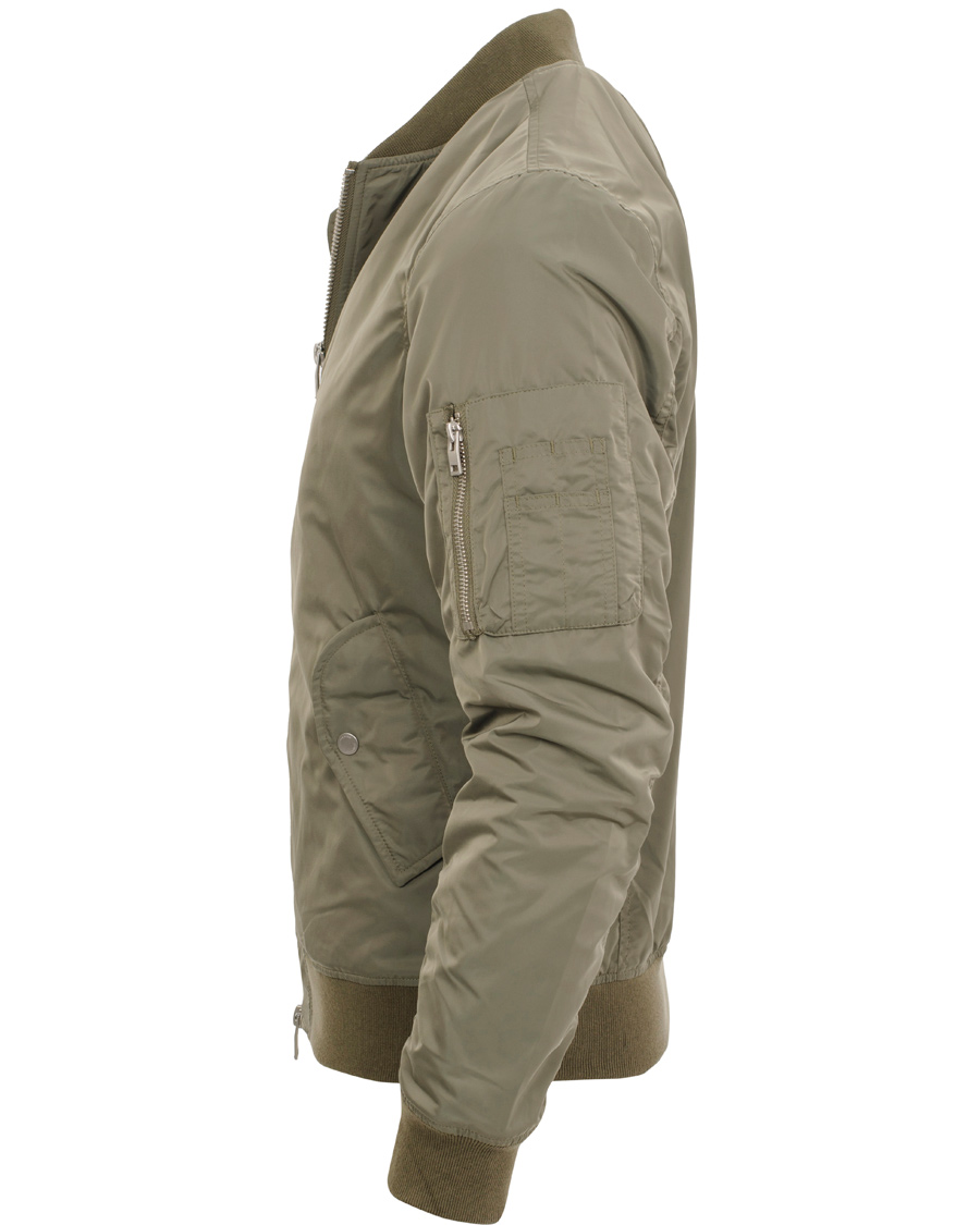 Herr | Jackor | J.Lindeberg | Marky Taff Nylon Bomber Jacket Olive Green