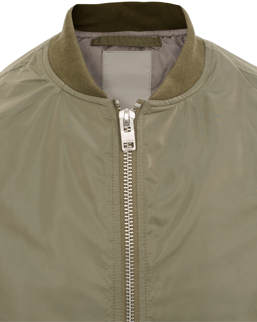 Herr | Jackor | J.Lindeberg | Marky Taff Nylon Bomber Jacket Olive Green