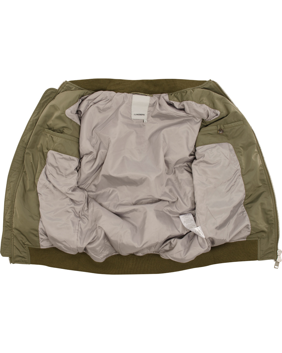 Herr | Jackor | J.Lindeberg | Marky Taff Nylon Bomber Jacket Olive Green