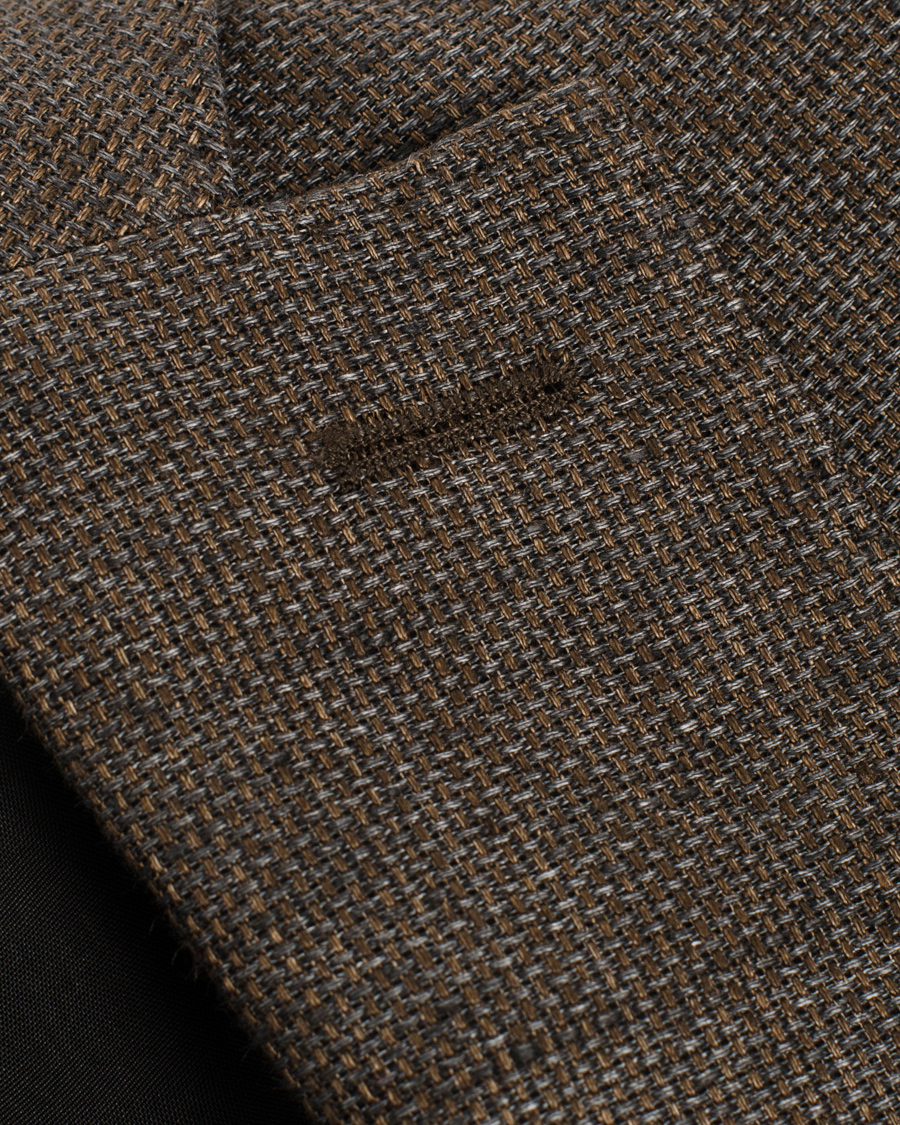 Herr | Kavajer | J.Lindeberg | Hopper Soft Basket Linen Blazer Brown/Grey